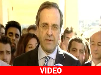 Ψήφισε ο Αντ. Σαμαράς στην Πύλο Μεσσηνίας